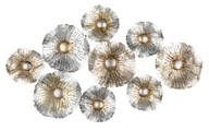 Kvety nástenná dekorácia kovový obraz
