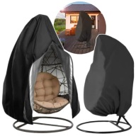 POKROWIEC NA FOTEL BOCIANIE GNIAZDO ZEWNĘTRZNY FOTEL DUŻY POKROWIEC CZARNY