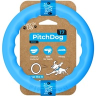 Hračka pre psa PitchDog ring na aportovanie, škrabadlo, pr. 17 cm, modrá