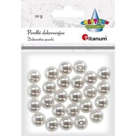 Koraliki plastikowe perełki białe 20g /Titanum