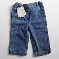 Jeansy Spodnie proste NIEMOWLĘCE DZIEWCZĘCE Bambini roz. 68-74 cm A723