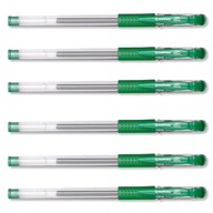 Gélové pero s cievkou 0,5mm zelené 6ks