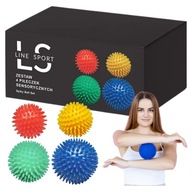 ÉRZÉKSZERVI LABDÁK AKUPRESSZÚRÁS MASSZÁZSHOZ LINE SPORT 4 DB-OS SZETT