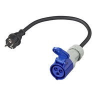 ADAPTER Z PRZEWODEM 40CM Z SCHUKO NA GNIAZDO CEE 230V