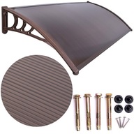 STRIEŠKA NAD VCHODOVÉ DVERE KLIME PRÍSTREŠOK 120x80 POLYKARBONÁT HNEDÝ UV