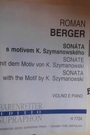 Sonata s motivem K. Szymanowskeho - Roman Berger