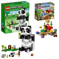 LEGO Minecraft 21245 Rezerwat pandy + LEGO Minecraft 21164 Rafa koralowa