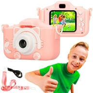 Extralink Kids Camera H27 Single Różowy | Aparat cyfrowy | 1080P 30fps, wyś