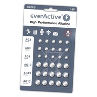 30 baterii - everActive 10xG3 5xG4 5xG10 10xG13