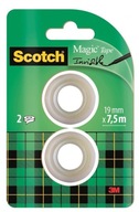 Taśma biurowa Scotch Magic 19mm x 7,5m, 2 sztuki na blistrze