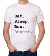 koszulka EAT SLEEP BOX REPEAT prezent