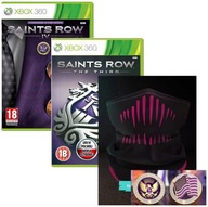 Kolekcja Saints Row 3 / 4 + Metalowe Przypinki + Szalik Na Twarz Xbox 360