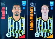 PANINI nálepky FIFA 365 2024 NÁLEPKA 314 a b JUVENTUS DANILO MIRETTI