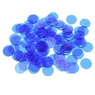 Pack of 300 Bingo Chips (Multicolored) 1.5 Cm Blue
