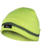 REFLEXNÁ ZIMNÁ ZATEPLENÁ PRACOVNÁ ČIAPKA, ŽLTÁ