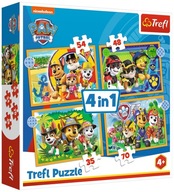 Puzzle Skvelé puzzle pre deti 4v1 Prázdninová patrola Trefl