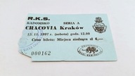 stary bilet RKS RADOMSKO - CRACOVIA Kraków 15.11.1997