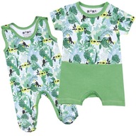 Cienkie ubranka niemowlęce organic 56 zielone