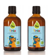 2 x Nórsky tran pre deti Olini Omega-3 vitamín D3 a A EPA DHA 100 ml