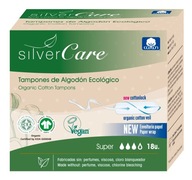 Silver Care Organic bawełniane tampony Super bez aplikatora EKO 18 szt.