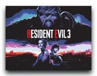 Resident Evil 3 - OBRAZ 40x30 plakat gra 5 7 6 4 2