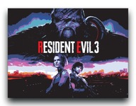 Resident Evil 3 - OBRAZ 60x40 plakat gra 5 7 6 4 2