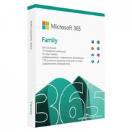 Microsoft 365 Family (6 użytkowników; 12 miesięcy; wersja fizyczna; domowa;