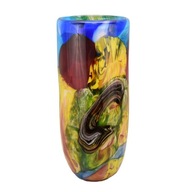 Sklenená váza v štýle Murano Farebný valec