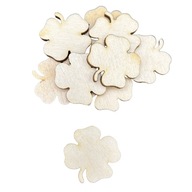 Dřevěné Dekorace Pro Scrapbooking jetelky 10 Ks