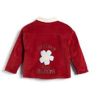 Kid Story: menčestrová bunda Teddy Warm Red Flowers 122-128