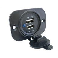 NABÍJAČKA USB 5V 3,1A HERMETICKÁ ZÁSUVKA 12V 24V