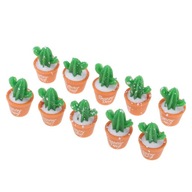 10pcs Mini Cactus Plants 1/6 Miniature DIY Fairy