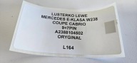 Spiegel links MERCEDES E-KLASA W238 9+7 PIN COUPE