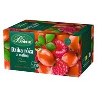 BIFIX DZIKA RÓŻA z maliną HERBATKA OWOCOWA herbata premium 20 SASZETEK