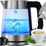 Elektromos vízforraló MEMFLOW boroszilikát üveg 2,2 l 2000 W