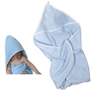 Ręcznik kąpielowy z kapturem dla dziecka niebieski
