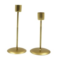 1 para świeczników dekoracyjnych prosty stylowy metalowy świecznik złoty