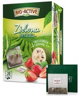 BIG-ACTIVE Herbata zielona TRUSKAWKA Z GRAVIOLĄ 20