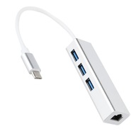 Adapter USB 3.0 na Ethernet z 3 portami HUB typu