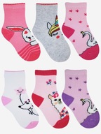 19-22 Ponožky 6-pack ponožky bavlnené detské dievčenské Noviti baw