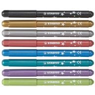 Stabilo Trio Deco, 8 metalických Fixky