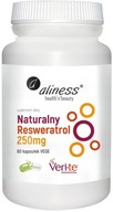 ALINESS Prírodný RESVERATROL resveratrol 250mg Ateroskleróza Voľné radikály