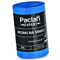 Paclan EXPERT Uniwersalne Worki na śmieci 35l 150 szt. NIE Pękają Wiązane