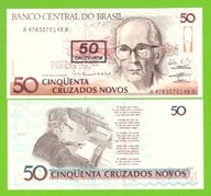 BRAZYLIA 50 CRUZEIROS 1990 P-223 UNC