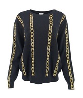 ESCADA SPORT sweter czarny 100% wełna L 40 %
