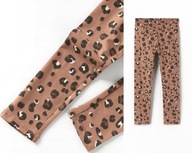 ZARA legginsy w zwierzęcy deseń leopard