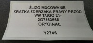support grid of a bumper right front VW TAIGO 21- original 2G7853666