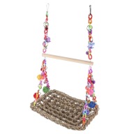 ГОЙДАЛКА ДЛЯ ПАПУГ З НАТУРАЛЬНОГО ДЕРЕВА ТА ТРАВИ