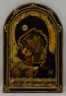 Stary wydruk wg starej ikony Matka Boska z Dzieciątkiem 51x34,5cm