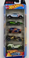 HOT WHEELS HTV42 LET'S RACE 5-Pack POJAZDY 5 AUTEK RESORAKI POJAZDY